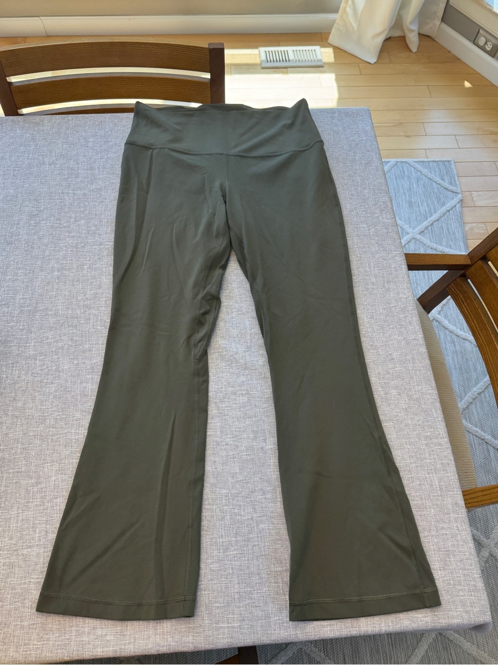 lululemon athletica Olive Green Flare Leggings